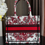 Christian Dior Small Dior Book Tote Red